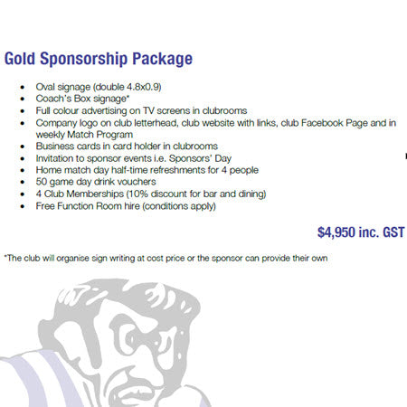 Sponsorship - Gold Package